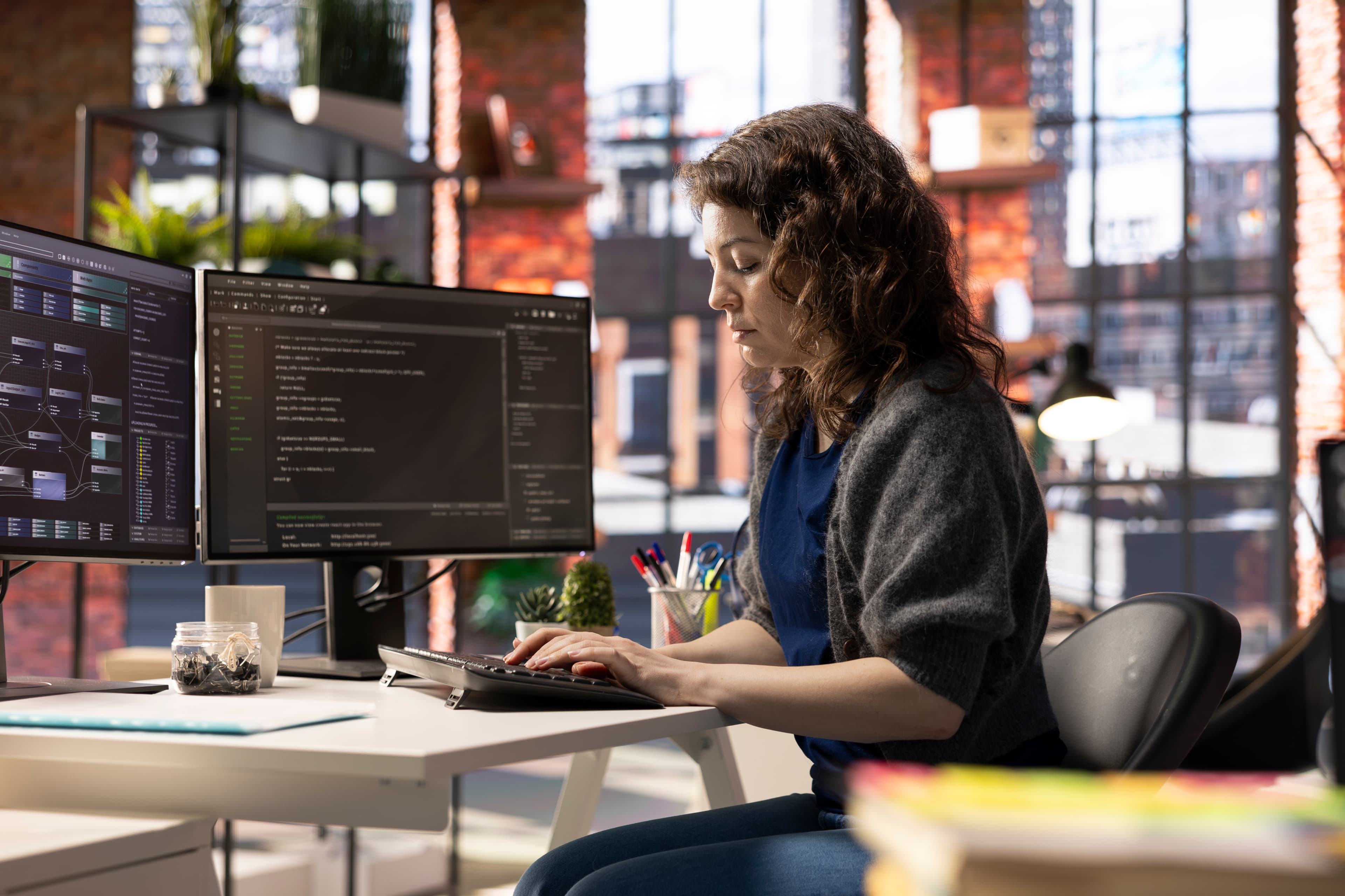 Desarrollo de software en pantalla